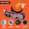 Halloween Inflatables Pumpkin Carriage Outdoor Decorations, Blow Up Pumpkin Carriage with Build-in LEDs